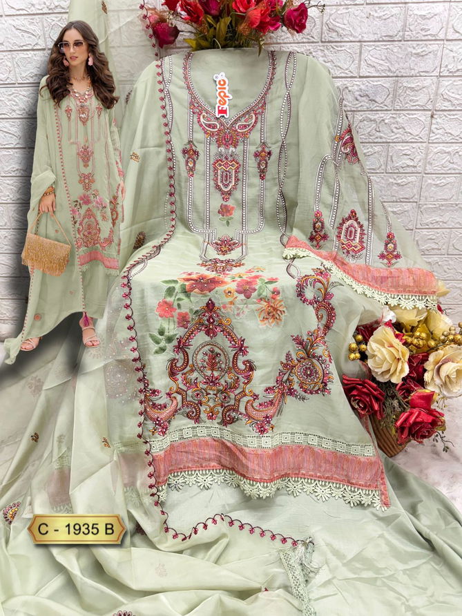 C 1935 Rosemeen By Fepic Organza Embroidery Pakistani Suits Suppliers In India